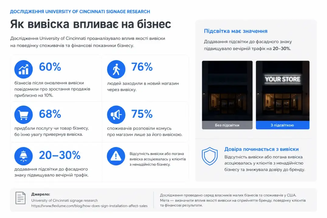 Графік ефективності вивісок